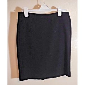 J Crew Mercantile Women's Black Wool Skirt 8 Career Wear Basic